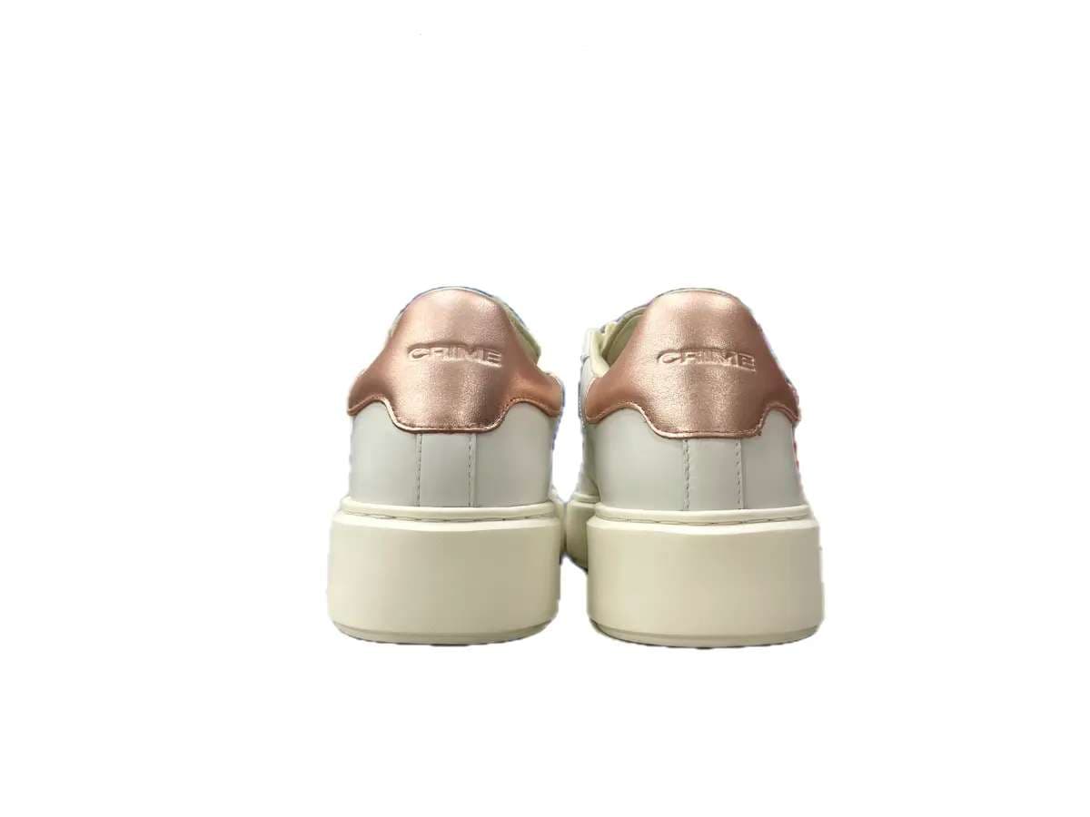 CRIME LONDON Sneakers Donna Bianco Rosa Laminato in Sneaker casual Calzature Durello - Agna, commercioVirtuoso.it