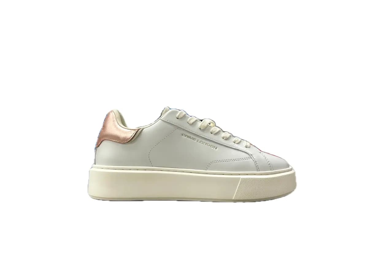 CRIME LONDON Sneakers Donna Bianco Rosa Laminato in Sneaker casual Calzature Durello - Agna, commercioVirtuoso.it