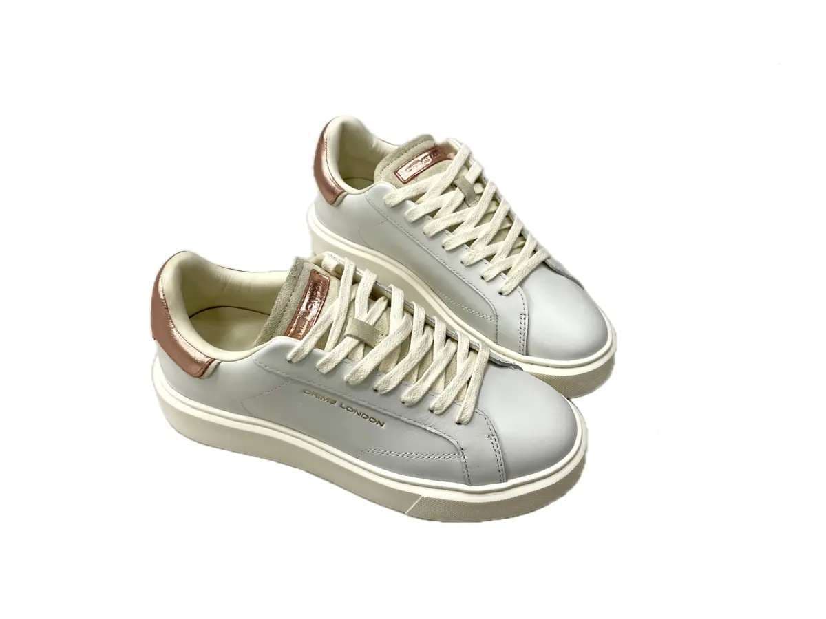CRIME LONDON Sneakers Donna Bianco Rosa Laminato in Sneaker casual Calzature Durello - Agna, commercioVirtuoso.it