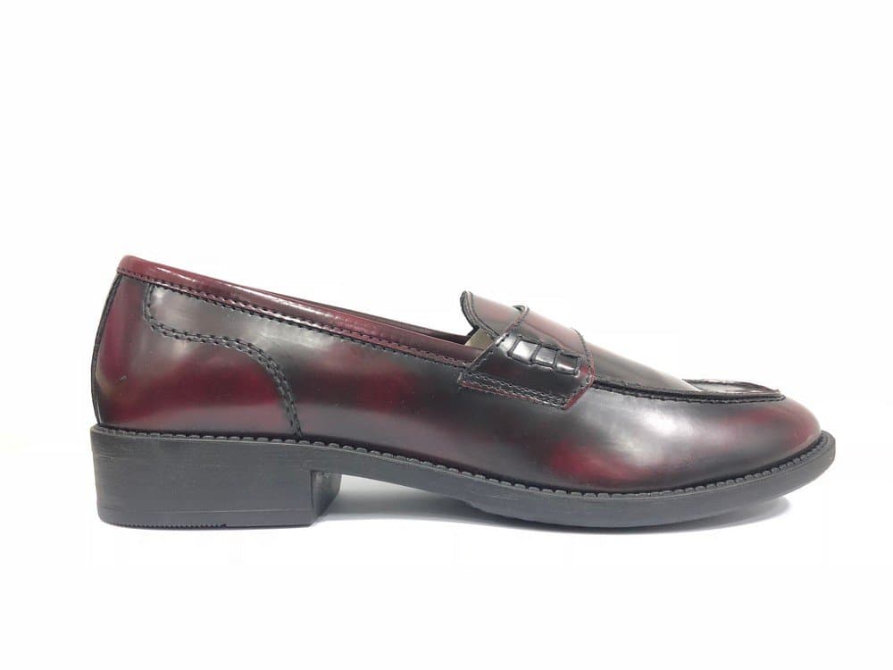 Mocassino College donna TRATTI abrasivato rosso - 3