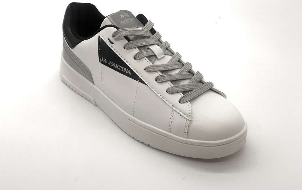LaMartina sneakers uomo Bombonera Cup bianco grigio e blu in Sneaker casual Calzature Durello - Agna, commercioVirtuoso.it