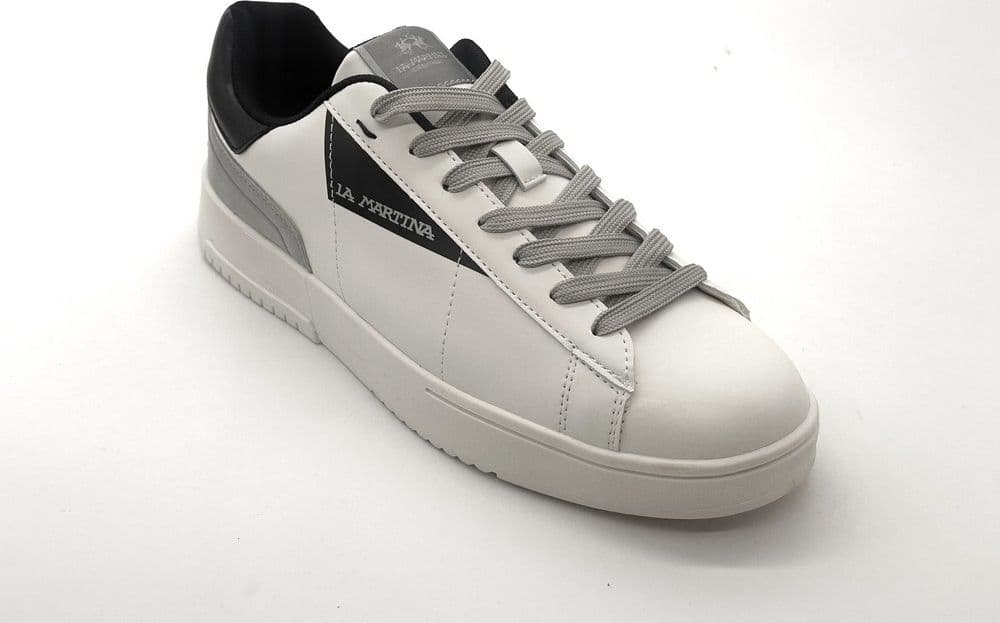 LaMartina sneakers uomo Bombonera Cup bianco grigio e blu in Sneaker casual Calzature Durello - Agna, commercioVirtuoso.it