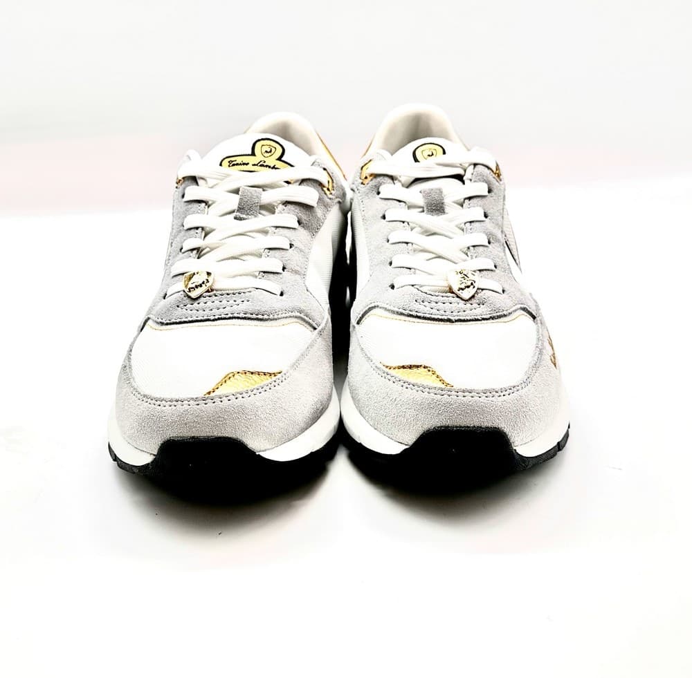 LAMBORGHINI Sneakers running bianca e oro loggata in Scarpe da corsa su strada Calzature Durello - Agna, commercioVirtuoso.it