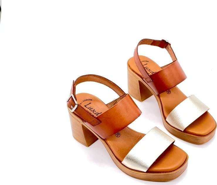 LUXDIVE Sandalo Donna Cuopla Cuoio Gold in Sandali moda Calzature Durello - Agna, commercioVirtuoso.it