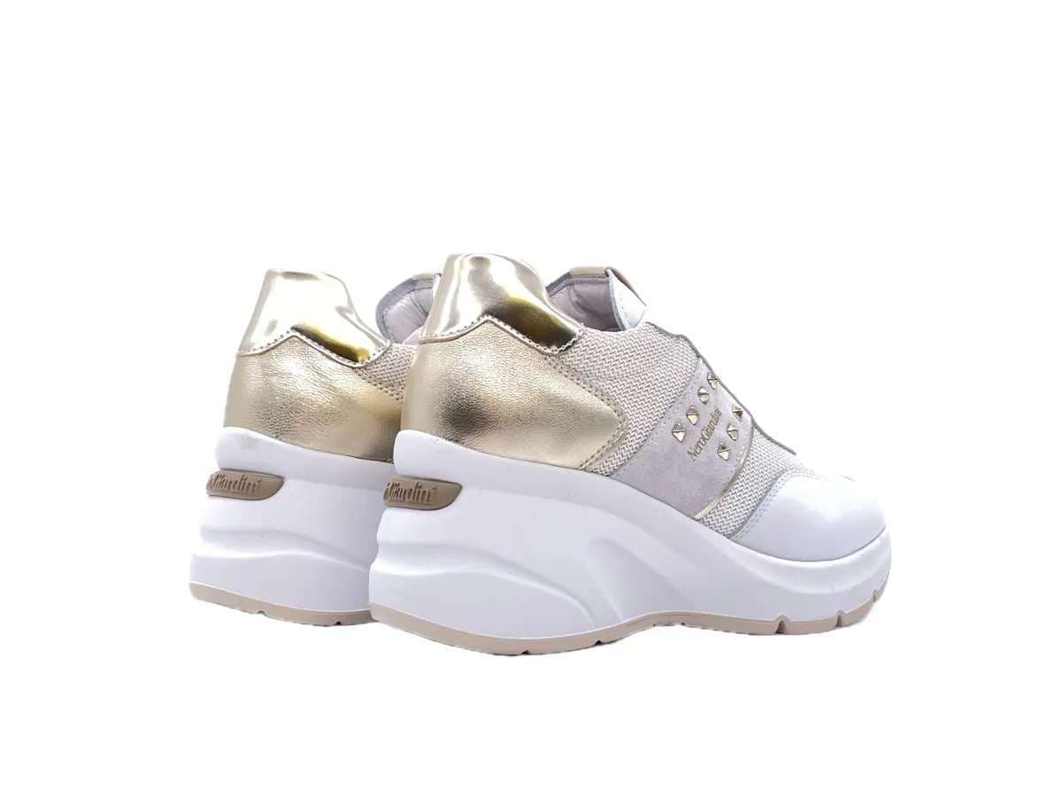 NERO GIARDINI Sneakers donna con zeppa E512962 Skipper bianco in Sneaker casual Calzature Durello - Agna, commercioVirtuoso.it