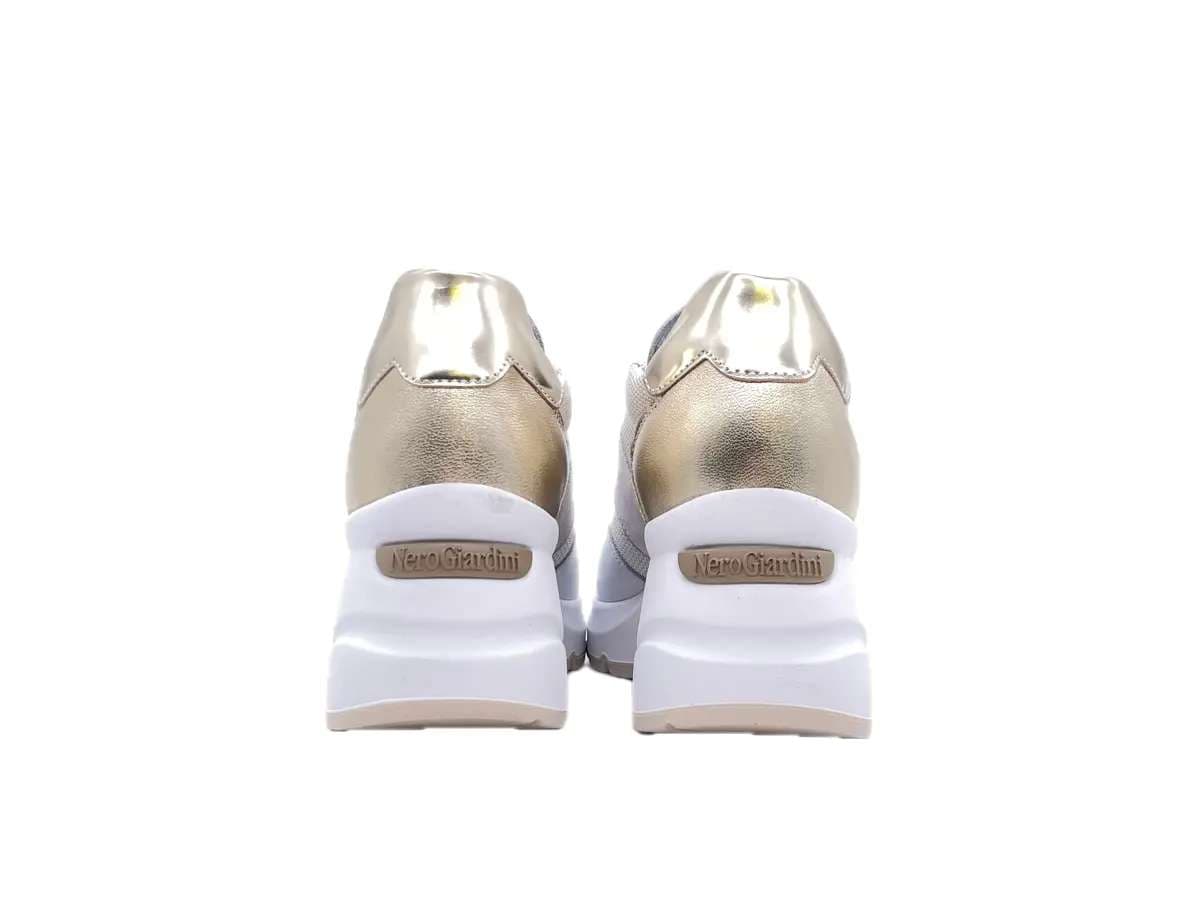 NERO GIARDINI Sneakers donna con zeppa E512962 Skipper bianco in Sneaker casual Calzature Durello - Agna, commercioVirtuoso.it