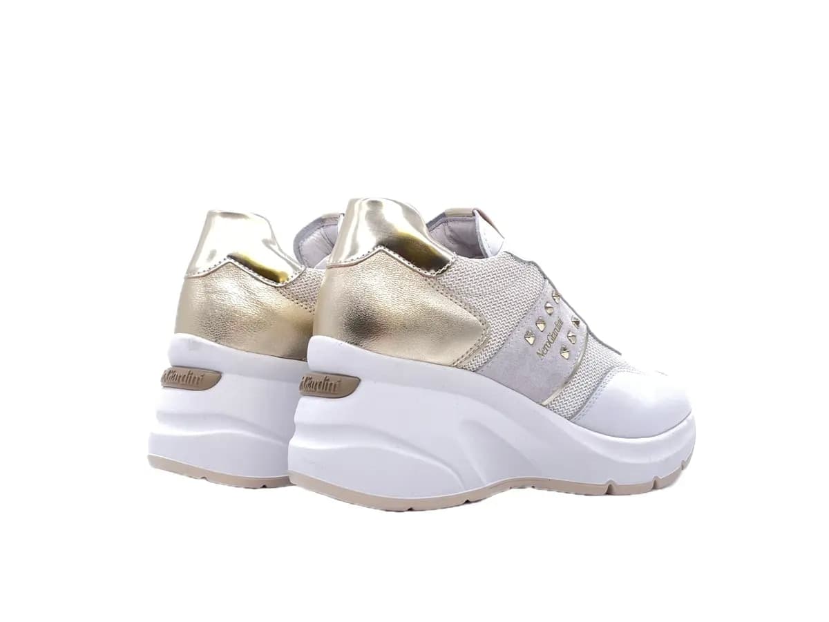 NERO GIARDINI Sneakers donna con zeppa E512962 Skipper bianco in Sneaker casual Calzature Durello - Agna, commercioVirtuoso.it