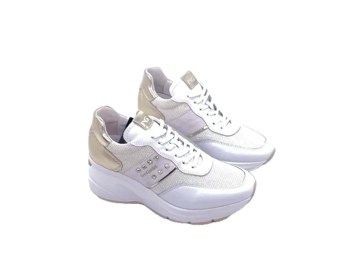 NERO GIARDINI Sneakers donna con zeppa E512962 Skipper bianco - 5