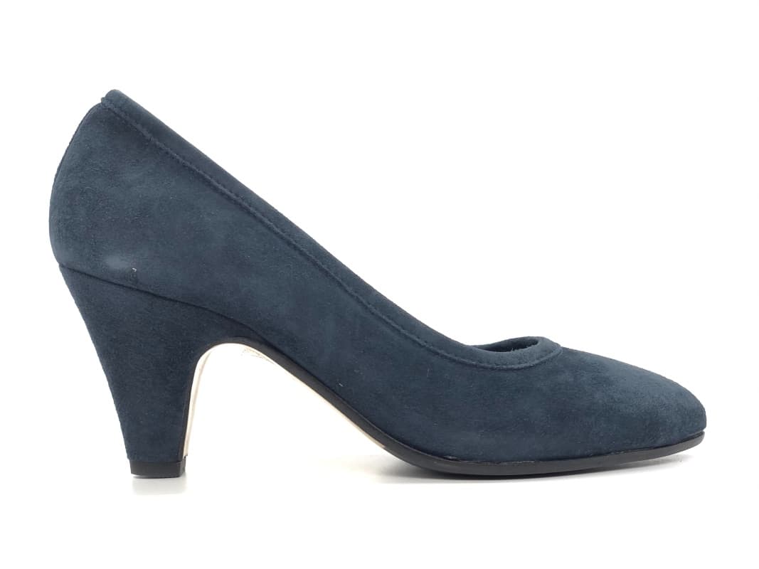 MOT - CLé' Décolleté 1584 camoscio navy e fondo cuoio - 6
