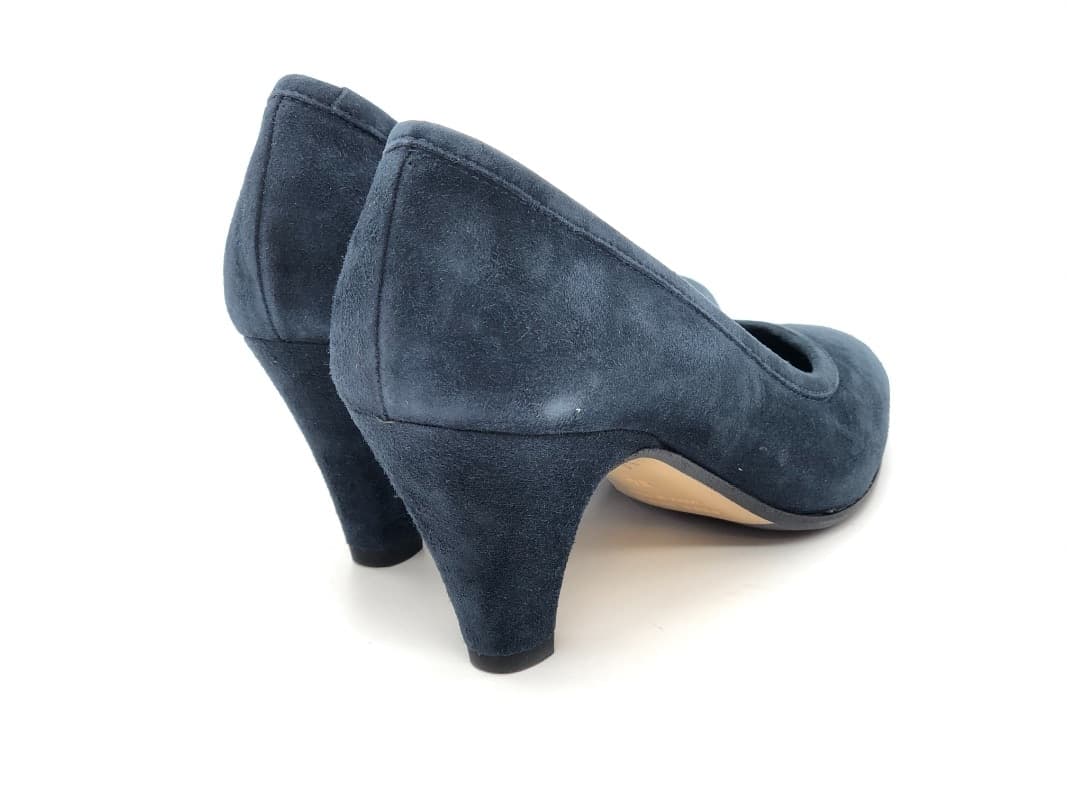 MOT - CLé' Décolleté 1584 camoscio navy e fondo cuoio in Scarpe col tacco Calzature Durello - Agna, commercioVirtuoso.it
