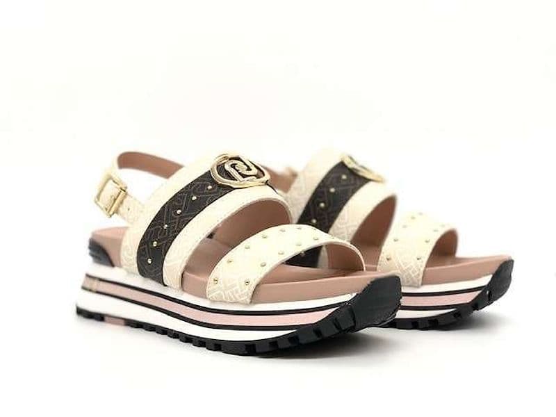 LIU JO MAXI WONDER sandalo donna beige e rosa monogrammato in Sneaker casual Calzature Durello - Agna, commercioVirtuoso.it