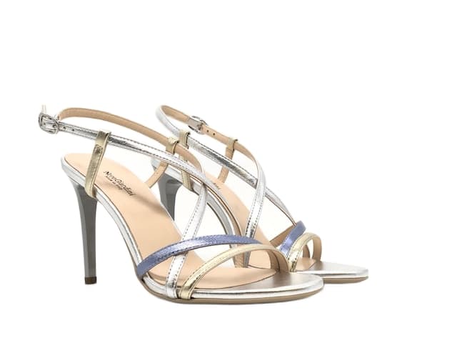 NERO GIARDINI Sandali donna E218404DE platino azzurro argento - 7