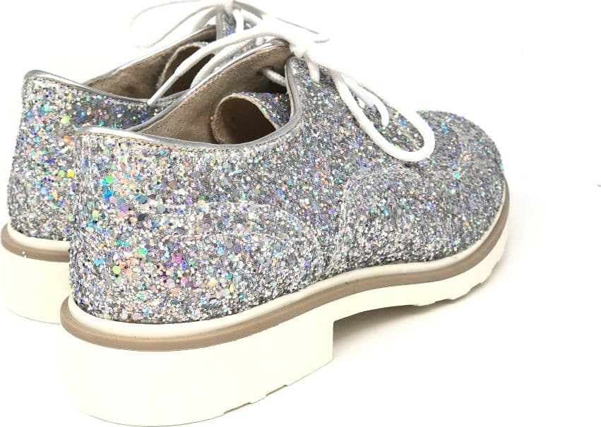 MUSACCO Scarpa allacciata donna glitter argento in Scarpe col tacco Calzature Durello - Agna, commercioVirtuoso.it