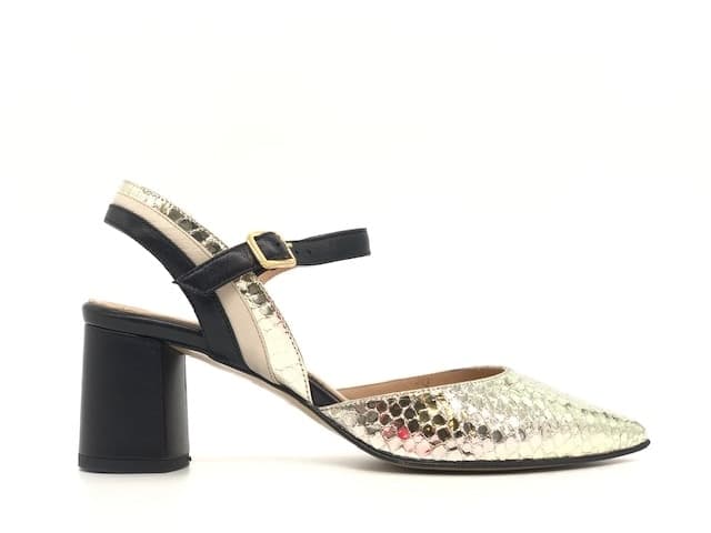 MOT - CLé' BY DONNA SOFT Slingback MOT1355 Platino in Scarpe col tacco Calzature Durello - Agna, commercioVirtuoso.it