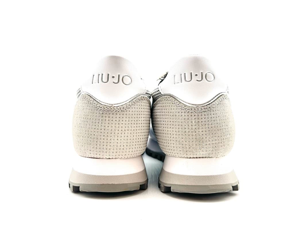 LIU JO WONDER 01 Sneakers donna silver white in suede e glitter in Sneaker casual Calzature Durello - Agna, commercioVirtuoso.it