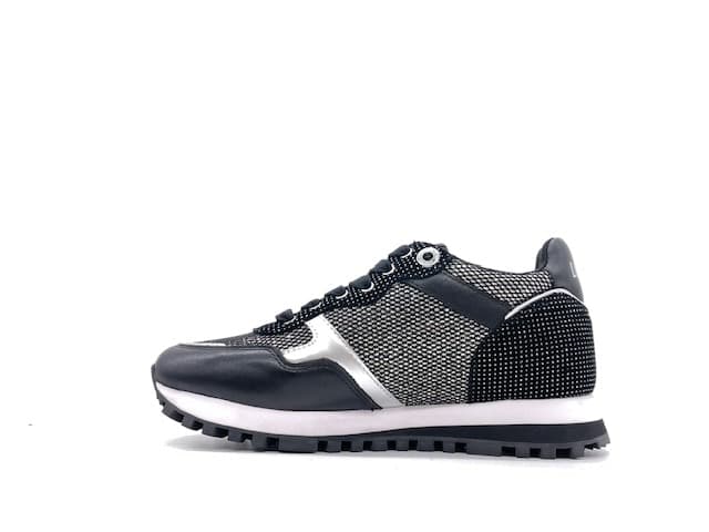LIU JO Sneakers Donna Wonder 01 Black Silver in Sneaker casual Calzature Durello - Agna, commercioVirtuoso.it