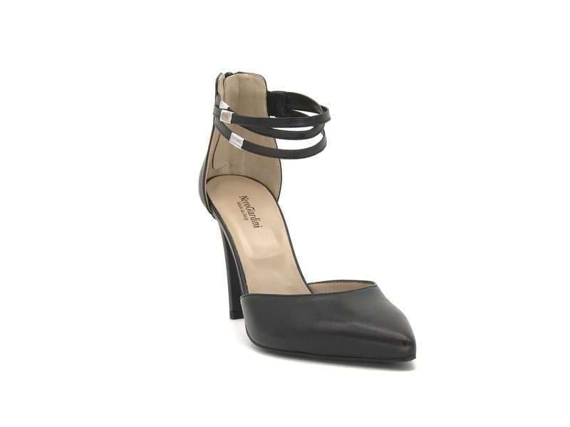 NERO GIARDINI Décolleté in pelle nera con cinturino P805490DE 100 in Scarpe col tacco Calzature Durello - Agna, commercioVirtuoso.it