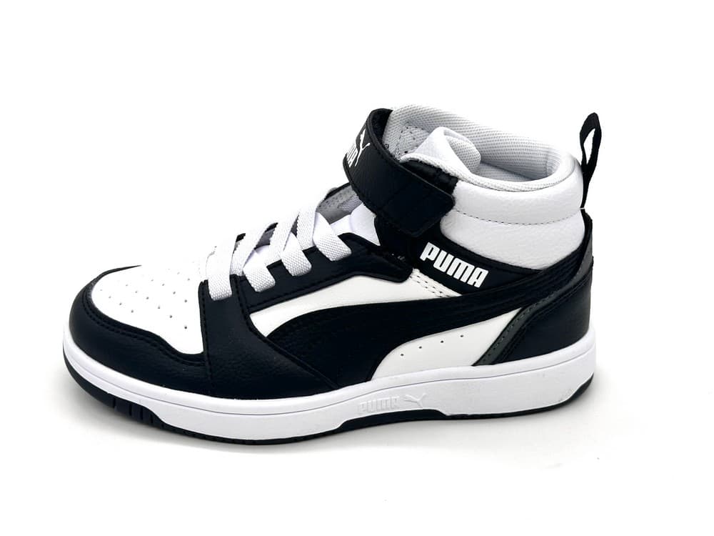 Puma Rebound Sneakers Bambino White Black - 5