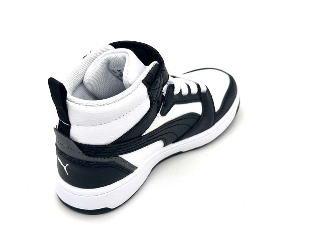 Puma Rebound Sneakers Bambino White Black - 4