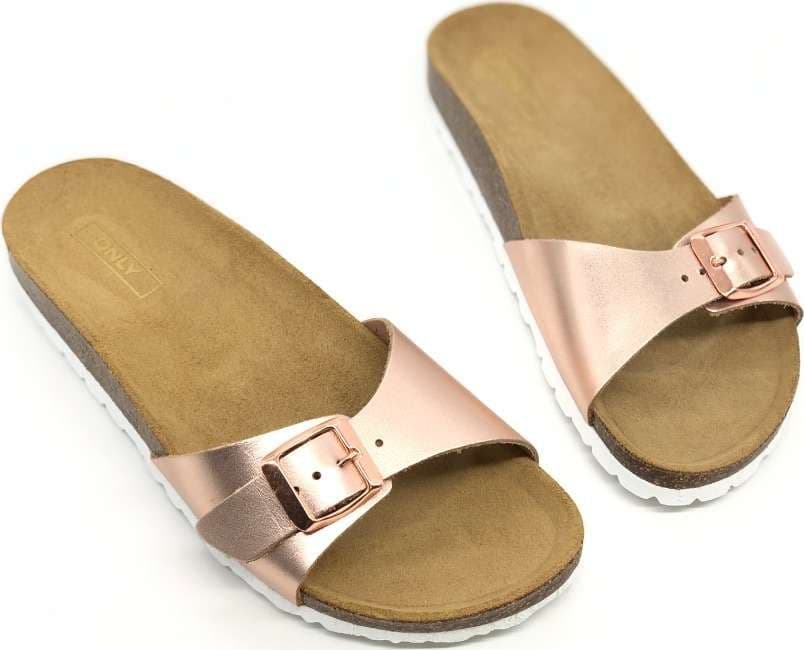 ONLY Ciabatta a fascia Onl Madison Metallic Leather Rose Gold