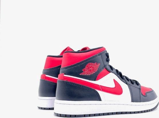 NIKE JORDAN 1 MID Black Fire Red White in Sneaker casual Calzature Durello - Agna, commercioVirtuoso.it
