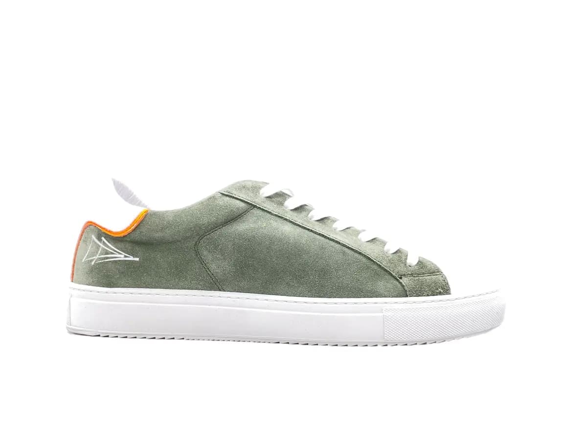 NEVVER LANZAROTE Sneakers uomo in pelle bianca e camoscio salvia in Sneaker casual Calzature Durello - Agna, commercioVirtuoso.it