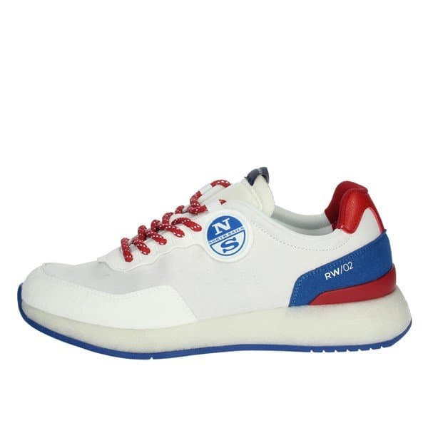 NORTH SAILS Sneakers uomo bianche e blu SHARKRW02010 in Sneaker casual Calzature Durello - Agna, commercioVirtuoso.it