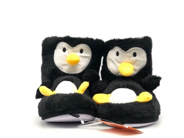 Pantofole Tiglio donna peluche pinguino nere antiscivolo invernali - 3