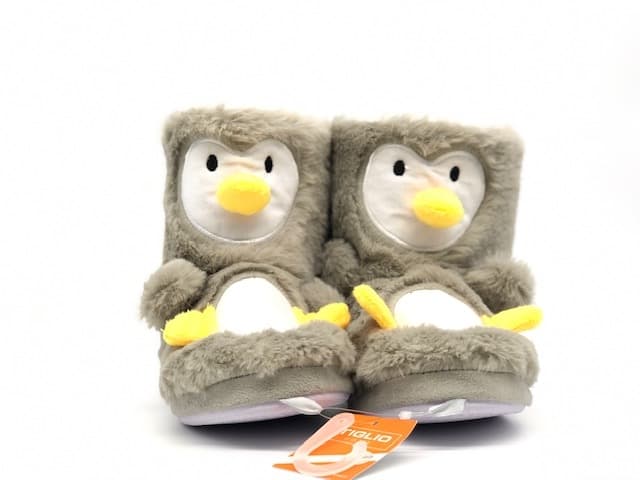 Pantofole Tiglio donna peluche pinguino grigie antiscivolo invernali - 3