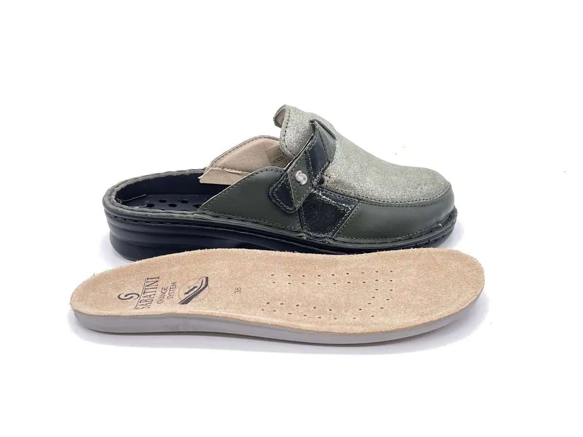 SABATINI Ciabatte donna Galaxy Brina Militare in Sandali moda Calzature Durello - Agna, commercioVirtuoso.it