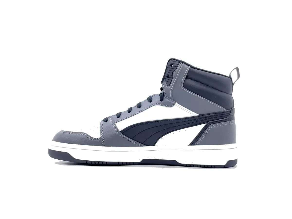 Puma REBOUND V6 Sneakers alte uomo bianche e nere - 5