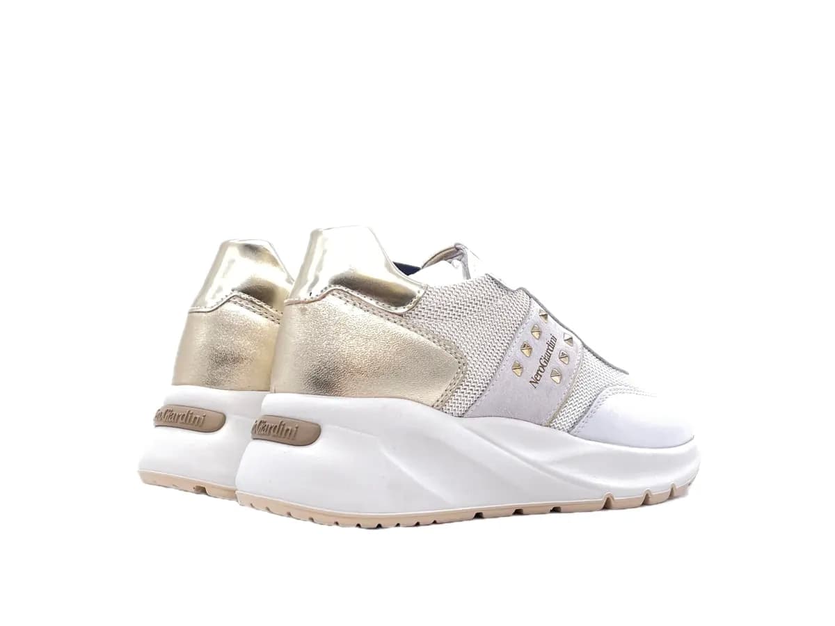NERO GIARDINI Sneakers Donna Chic Bianco in Sneaker casual Calzature Durello - Agna, commercioVirtuoso.it