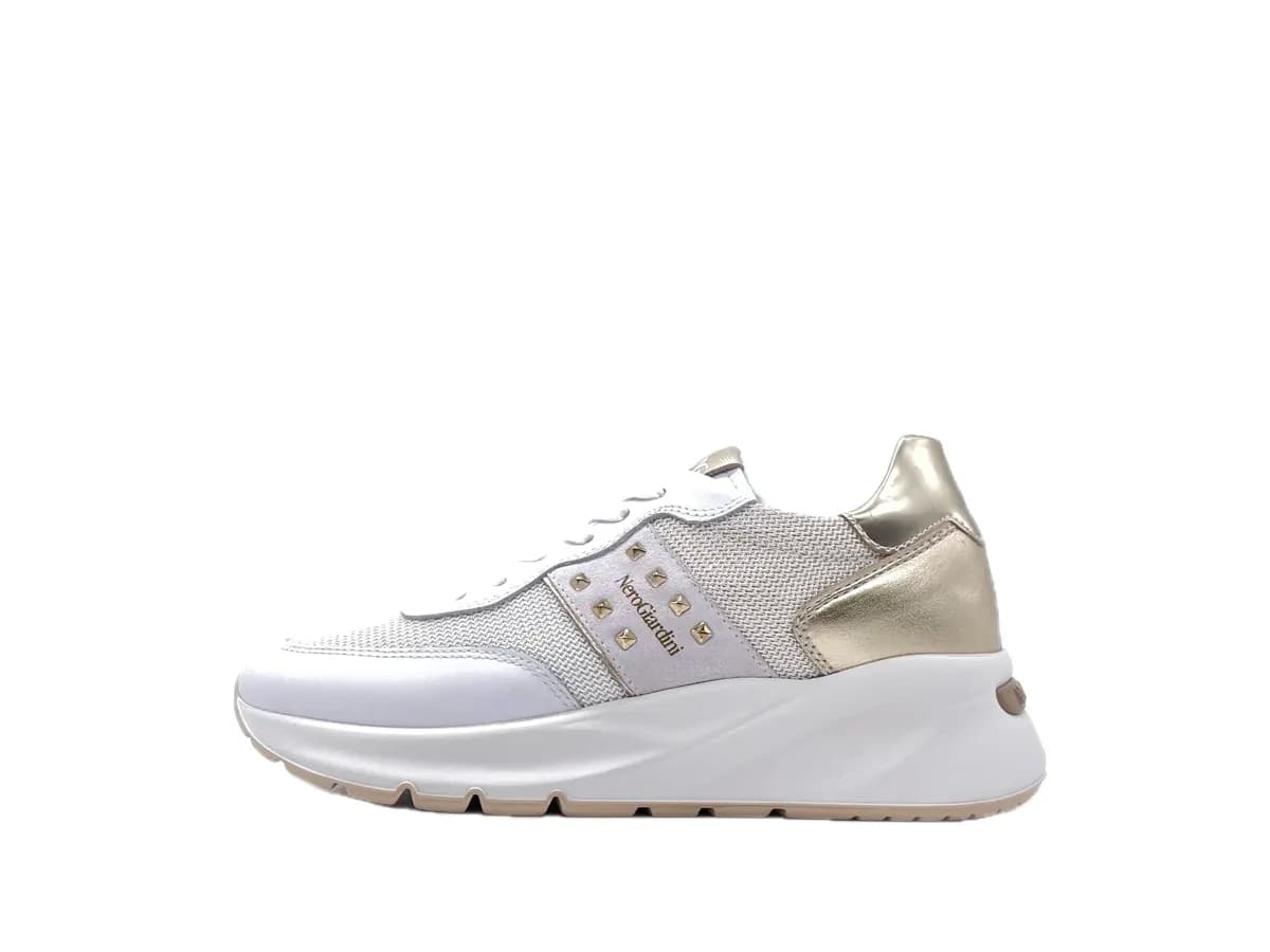 NERO GIARDINI Sneakers Donna Chic Bianco in Sneaker casual Calzature Durello - Agna, commercioVirtuoso.it