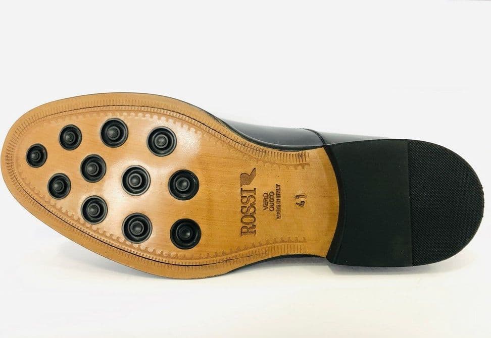 ROSSI Scarpa classica da uomo con puntale abrasivata blu in Scarpe stringate basse Calzature Durello - Agna, commercioVirtuoso.it