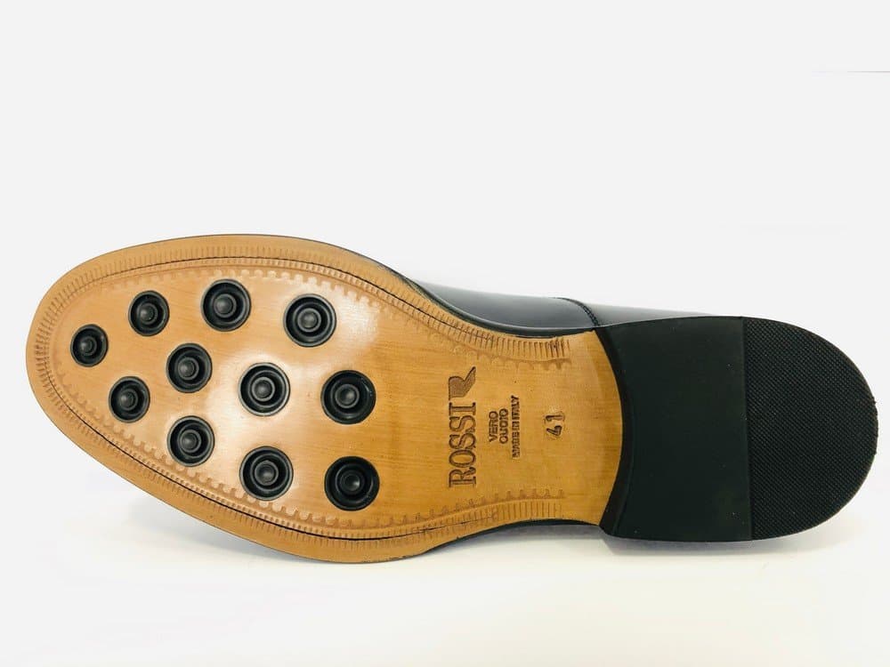 ROSSI Scarpa classica da uomo con puntale abrasivata blu in Scarpe stringate basse Calzature Durello - Agna, commercioVirtuoso.it