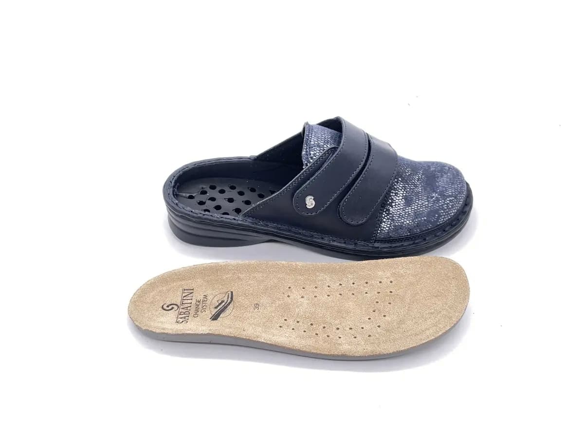 SABATINI Ciabatte donna Galaxy Irishelast Blu in prodotto Calzature Durello - Agna, commercioVirtuoso.it
