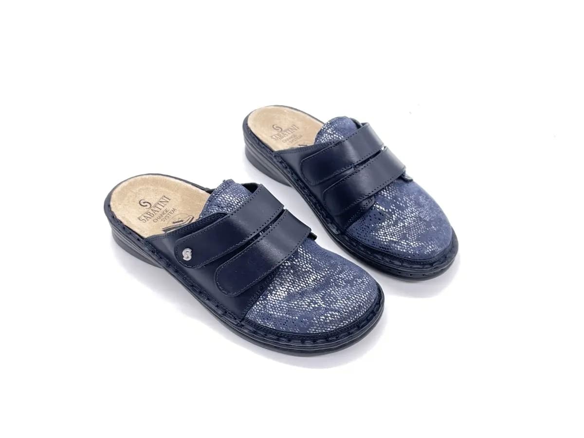 SABATINI Ciabatte donna Galaxy Irishelast Blu in prodotto Calzature Durello - Agna, commercioVirtuoso.it