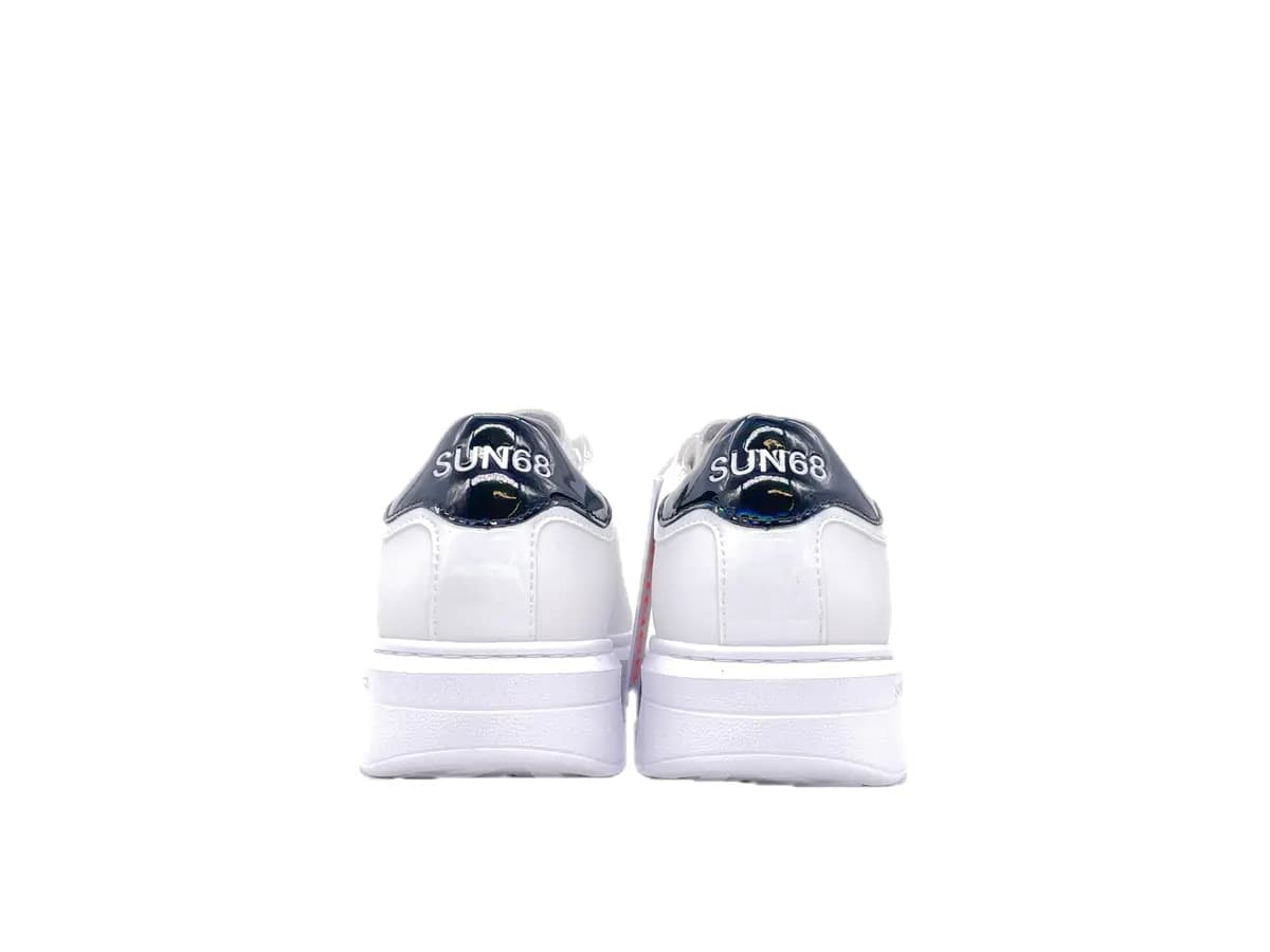 SUN68 GRACE LEATHER Sneakers donna in pelle bianca con dettaglio nero in Sneaker casual Calzature Durello - Agna, commercioVirtuoso.it