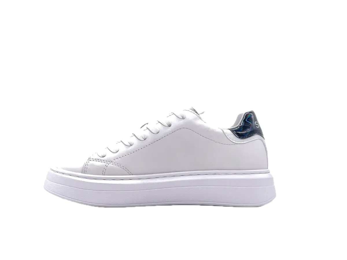 SUN68 GRACE LEATHER Sneakers donna in pelle bianca con dettaglio nero in Sneaker casual Calzature Durello - Agna, commercioVirtuoso.it