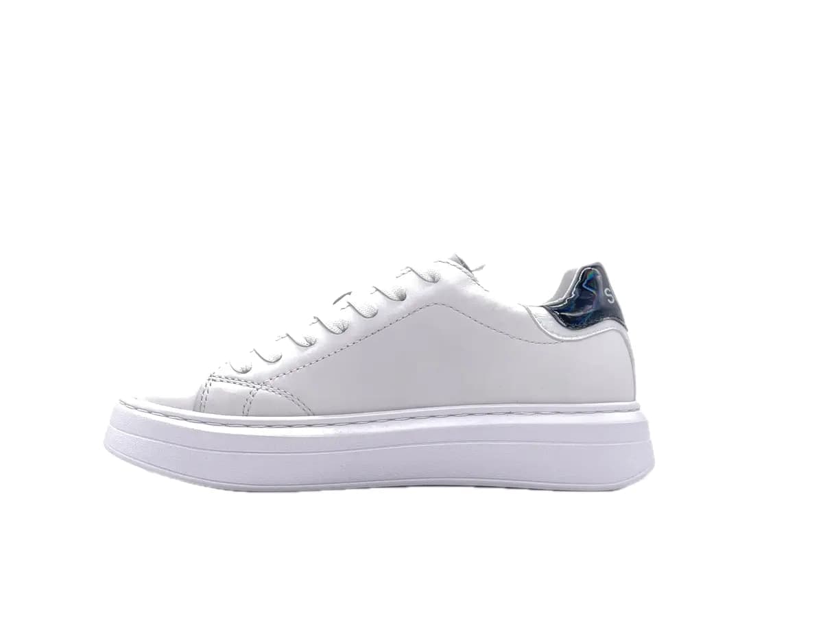 SUN68 GRACE LEATHER Sneakers donna in pelle bianca con dettaglio nero in Sneaker casual Calzature Durello - Agna, commercioVirtuoso.it