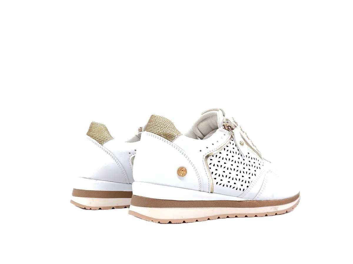 XTI Sneakers donna bianche traforate con zip in Sneaker casual Calzature Durello - Agna, commercioVirtuoso.it