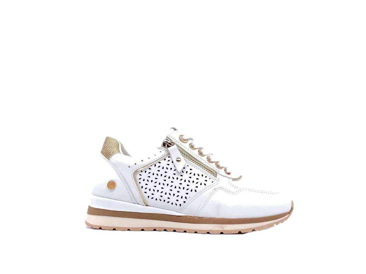 XTI Sneakers donna bianche traforate con zip in Sneaker casual Calzature Durello - Agna, commercioVirtuoso.it