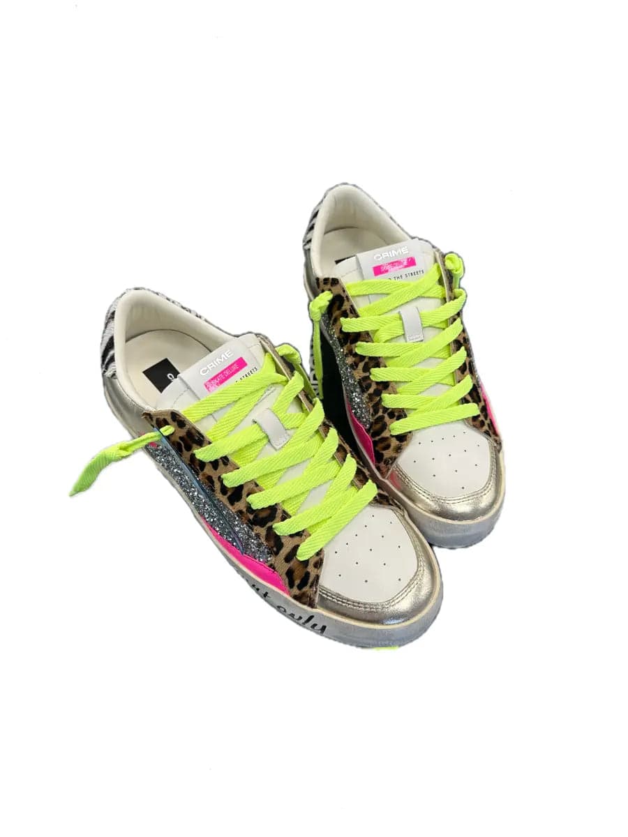 Crime London sneakers donna SK8 Deluxe Tequila Night in pelle bianca in Sneaker casual Calzature Durello - Agna, commercioVirtuoso.it