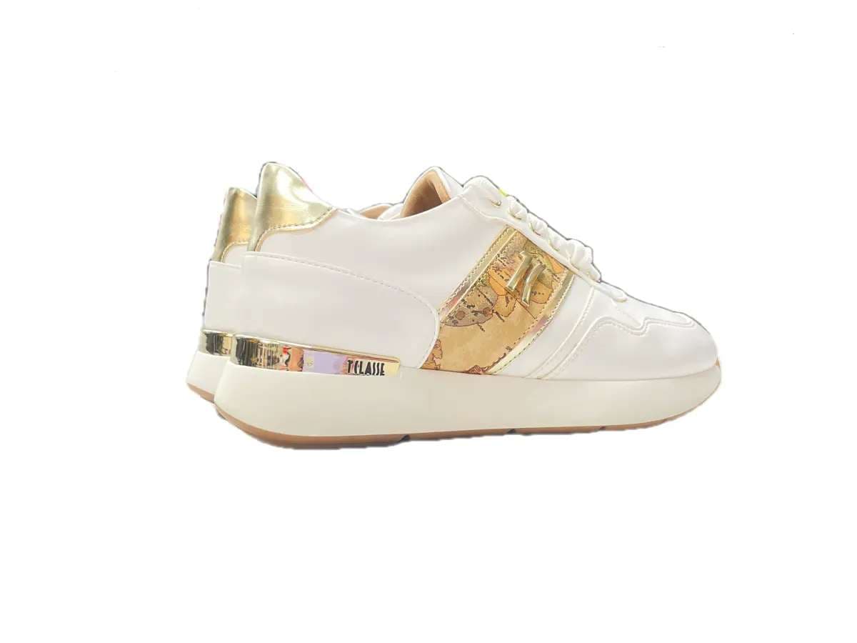 ALVIERO MARTINI 1 Classe Sneakers Donna White Geo Gold in Sneaker casual Calzature Durello - Agna, commercioVirtuoso.it