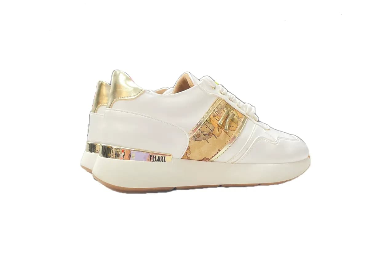 ALVIERO MARTINI 1 Classe Sneakers Donna White Geo Gold in Sneaker casual Calzature Durello - Agna, commercioVirtuoso.it