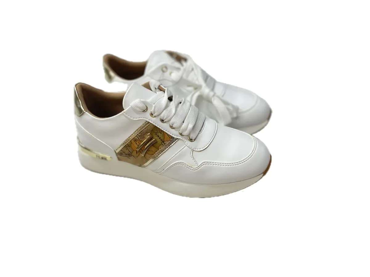 ALVIERO MARTINI 1 Classe Sneakers Donna White Geo Gold in Sneaker casual Calzature Durello - Agna, commercioVirtuoso.it