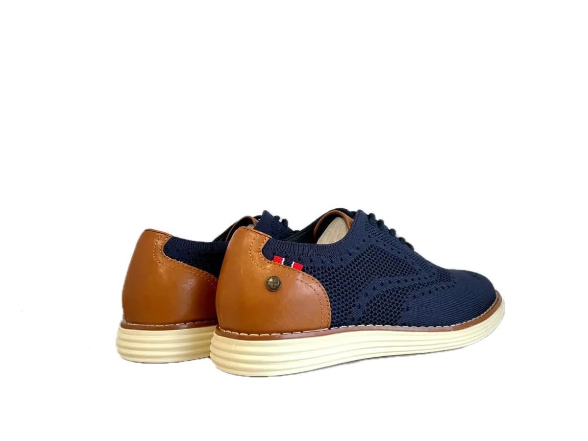 XTI Scarpe stringate uomo in tessuto navy con particolari cuoio in Sneaker casual Calzature Durello - Agna, commercioVirtuoso.it