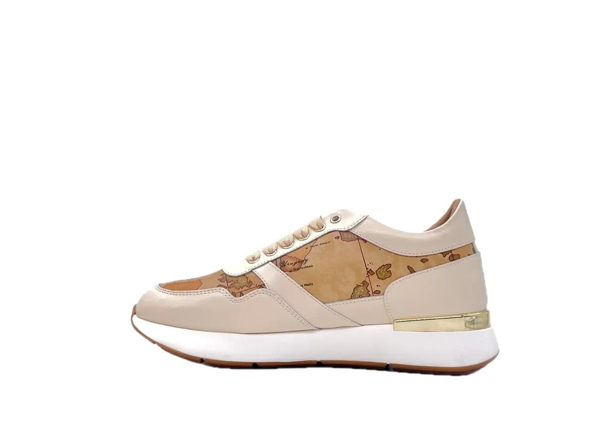 ALVIERO MARTINI 1 Classe Sneakers donna beige Geo e gold - 5
