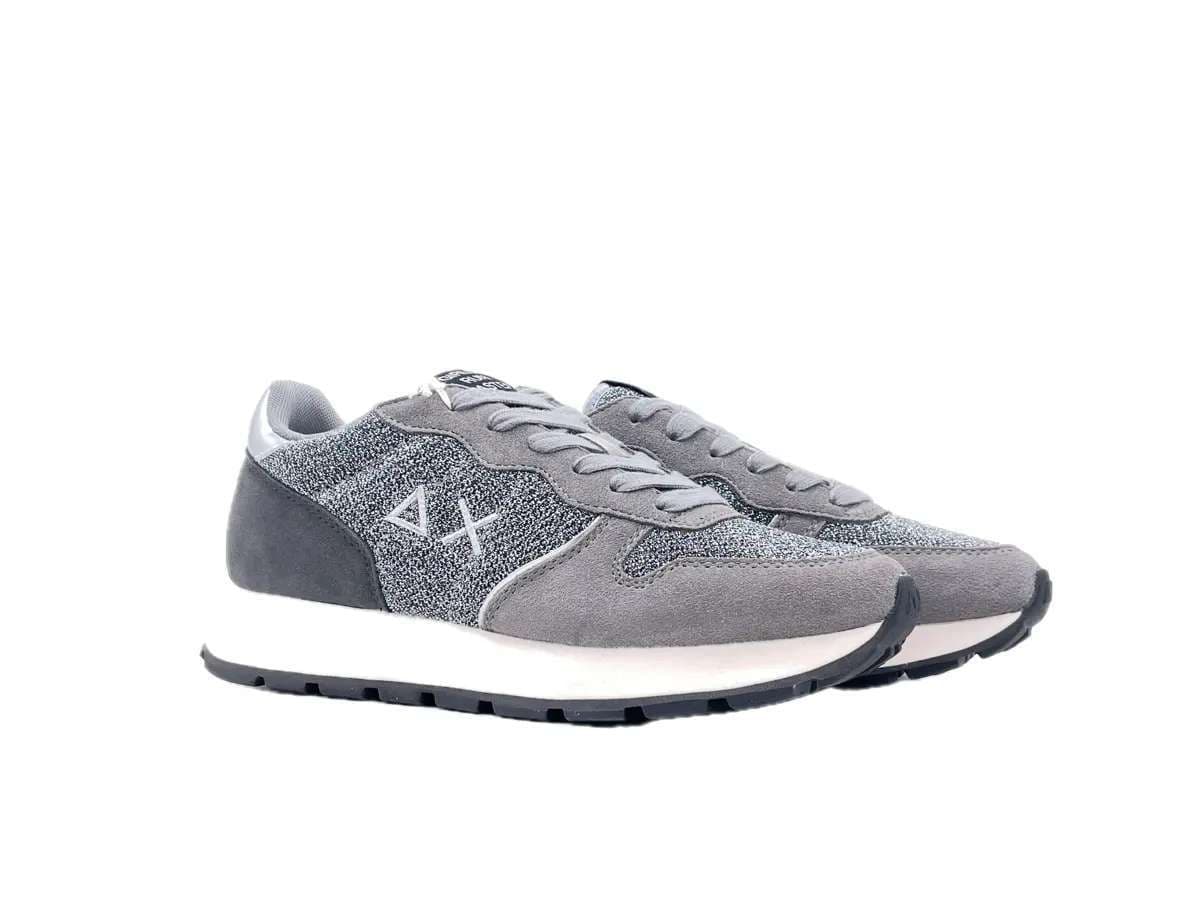 SUN 68 ALLY GLITTER TEXTILE Sneakers donna argento glitter