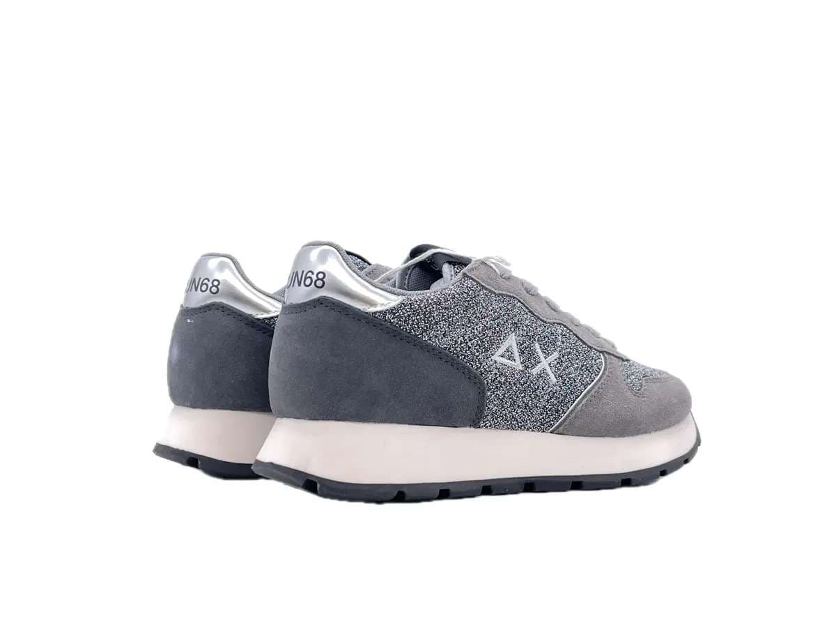 SUN 68 ALLY GLITTER TEXTILE Sneakers donna argento glitter in Sneaker casual Calzature Durello - Agna, commercioVirtuoso.it